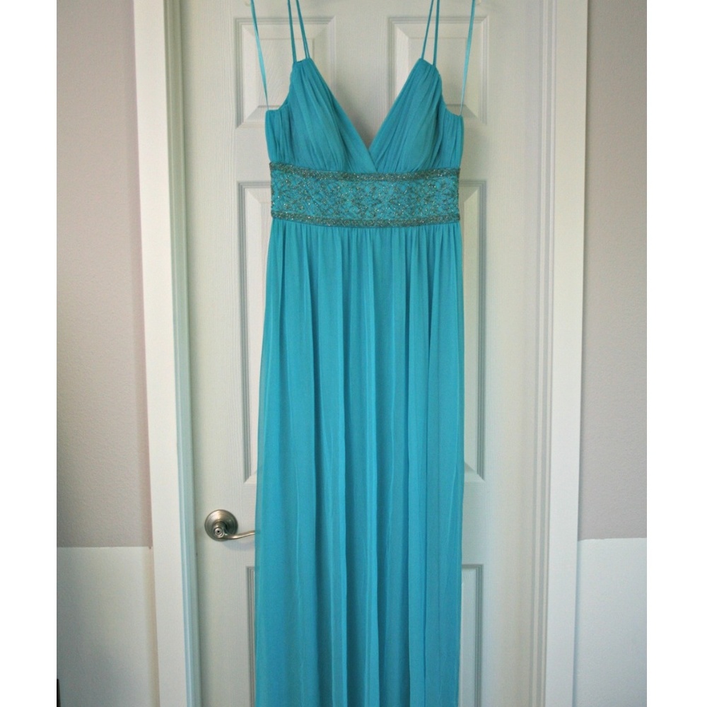 Xscape Turquoise Gown Size 12